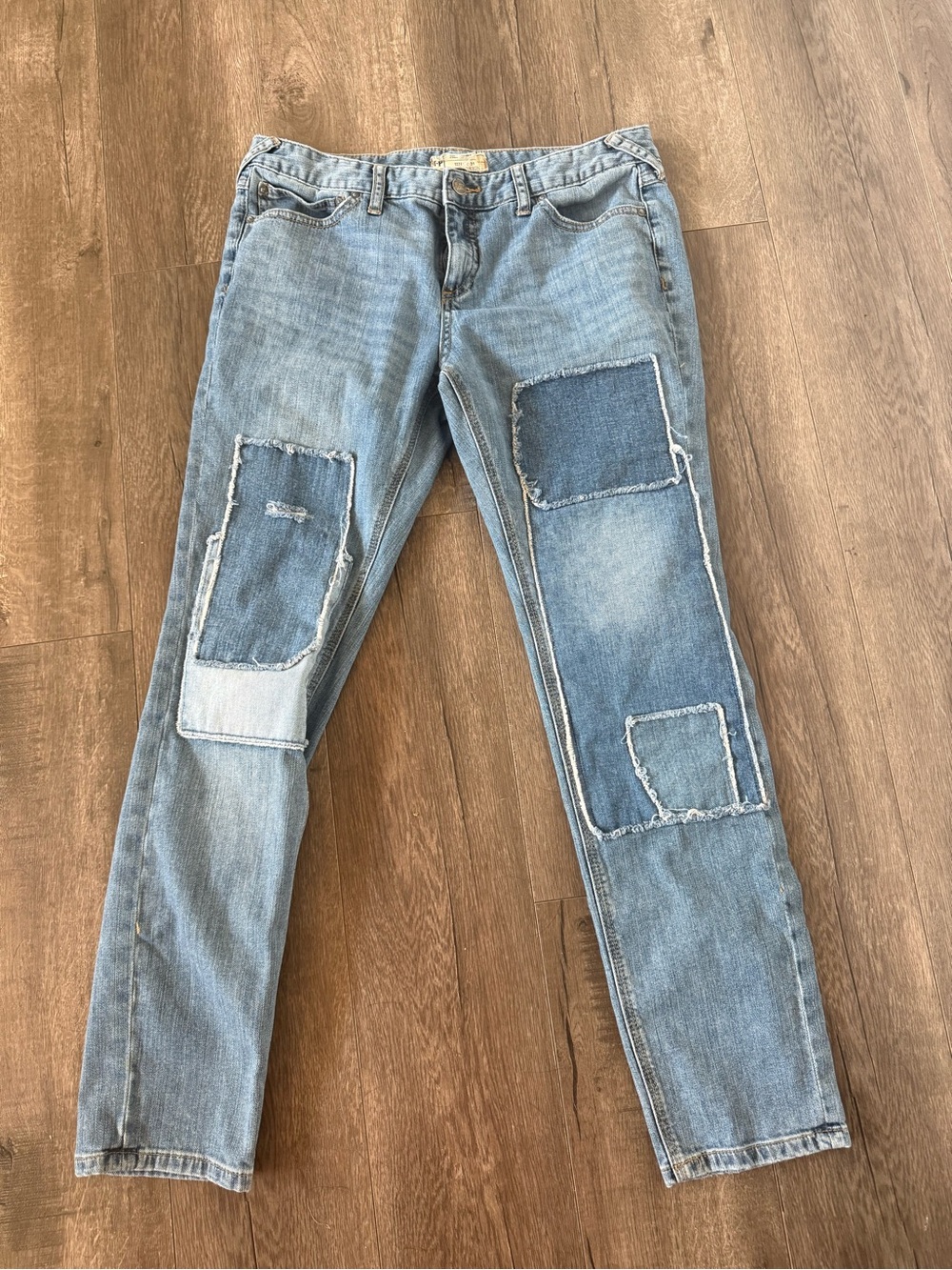 Free People Light Wash Blue Denim Jeans
